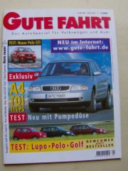Gute Fahrt 1/2000 Audi A4 TDI, Polo GTI,Oettinger A4 4.2V8,T4