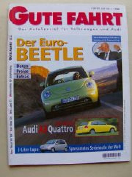 Gute Fahrt 11/1998 VW Lupo 3L TDI, A3 Quattro,911 C4 Cabrio (996