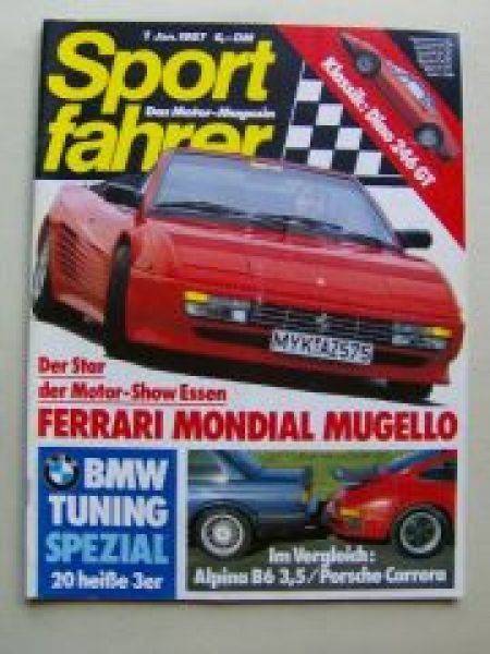 Sportfahrer 1/1987 BMW Alpina B6 3.5,R129, Werner E30,EBS