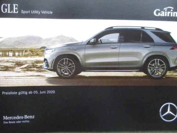 Mercedes Benz GLE V167 350de 350e 300d 350d 400d 450 580 +GLE 53 GL63+S Preisliste 5.Juni 2020