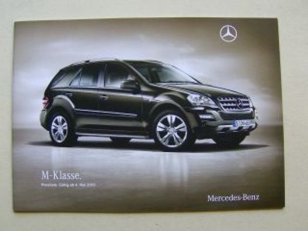 Mercedes Benz Preisliste M-Klasse W164 4.Mai 2010 NEU