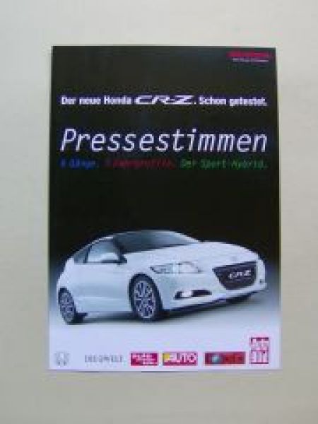 Honda CR-Z Pressestimmen Mai 2010 NEU