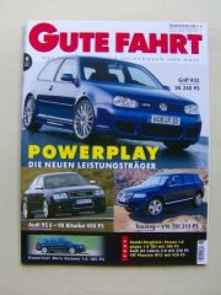 Gute Fahrt 6/2002 Golf4 R32,Touareg V10 TDI, RS6,Phaeton W12