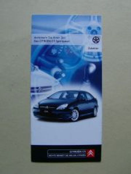 Citroen C5 Sportpaket Zubehör Flyer September 2001 NEU