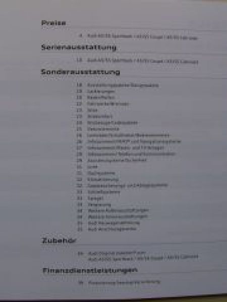 Audi Preisliste A5/S5 Sportback Coupè Cabriolet Juni 2010