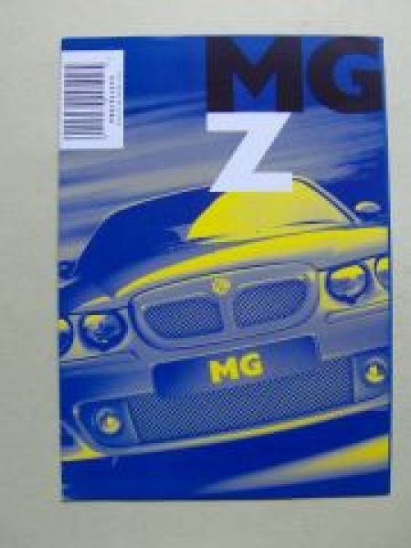 Rover MG Z Preisliste März 2002 NEU