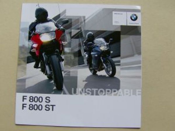 BMW F800 S 800 ST Prospekt Oktober 2009 +Preise NEU