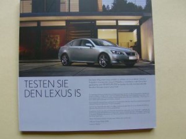 Lexus IS 220d 250 Oktober 2008 +Preisliste 12/2009 NEU