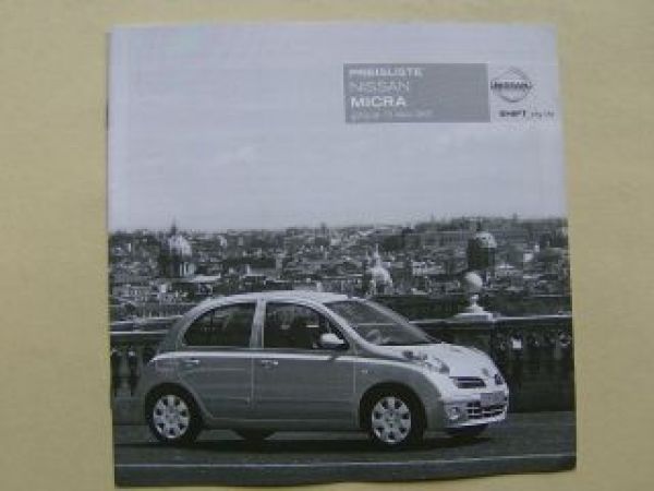 Nissan Micra Preilsiste März 2007