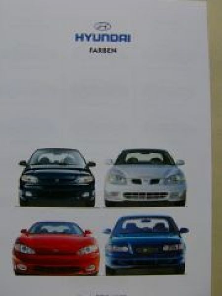 Hyundai Farben Accent Lantra Sonata Coupè 11/1998 NEU
