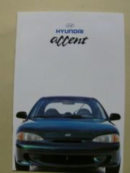 Hyundai Accent Prospekt August 1996 NEU