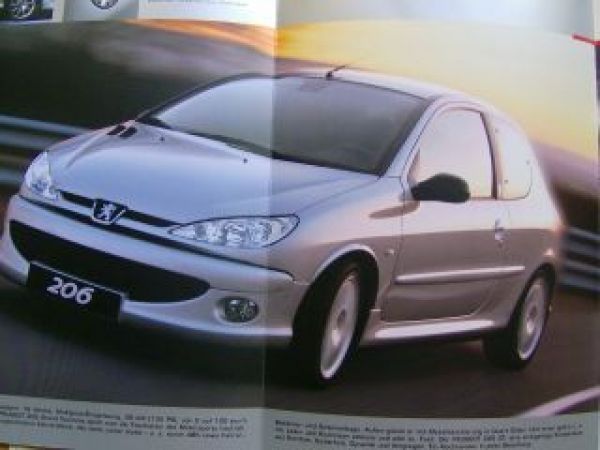 Peugeot 206 Grand Tourisme August 1999 NEU