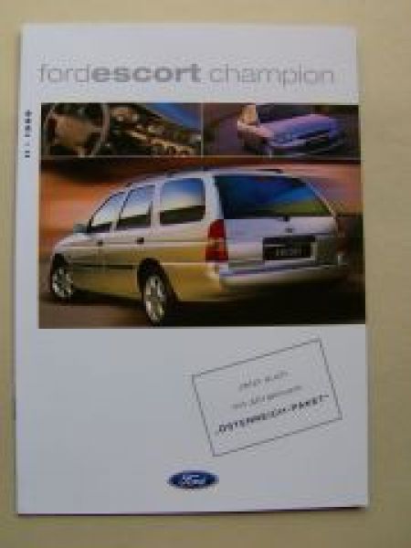 Ford Escort champion Prospekt September 1999 Österreich