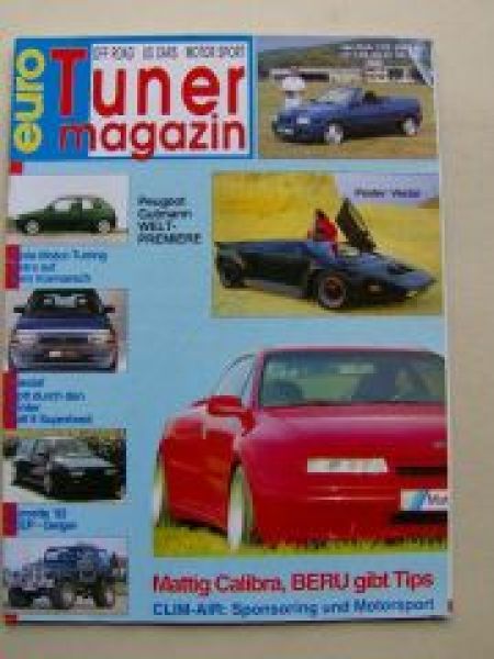 euro Tuner magazin 1/1992 VW Polo Treser,Mattig Calibra,Geiger