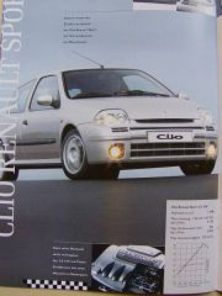 Renault Clio Sportmodelle Prospekt NEU Rarität