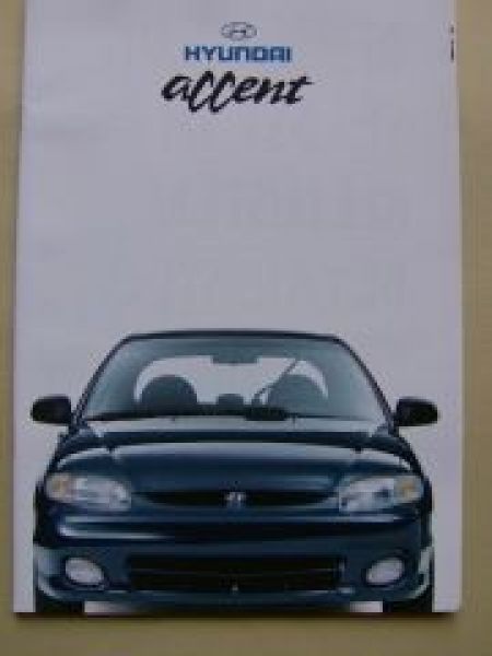 Hyundai Accent Prospekt April 1998 NEU