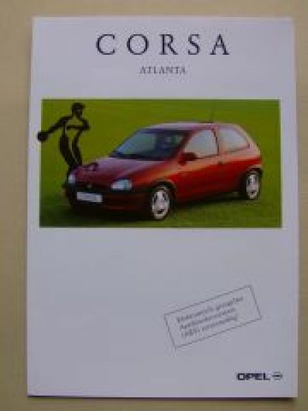 Opel Corsa B Atlanta Prospekt Januar 1997 NEU
