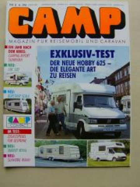 Camp 8/1992 LMC 520, Bürstner Scala, Tabbert Royal,Sunmobil Rimi