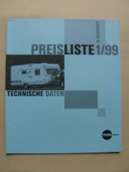 bürstner Caravans-D Preisliste 1/1999 NEU