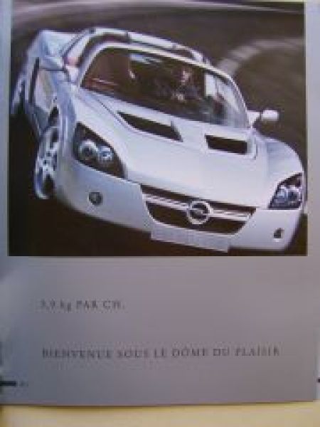 Opel Speedster Prospekt Frankreich Dezember 2000 NEU