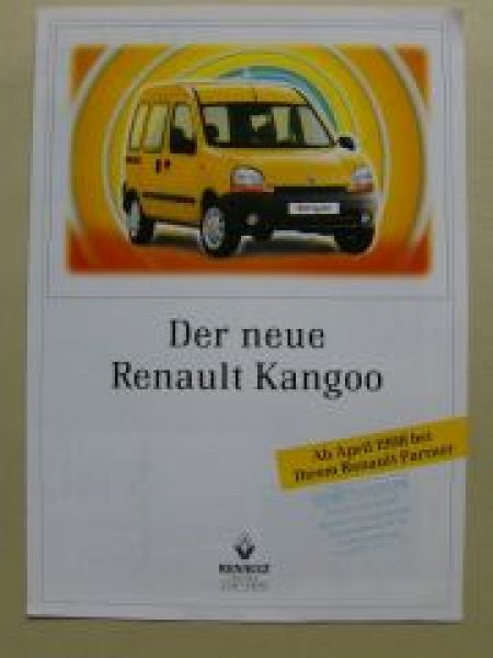 Renault Kangoo Vorabinformation September 1997