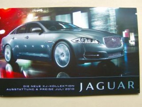 Jaguar XJ Preisliste Juli 2010 NEU X351