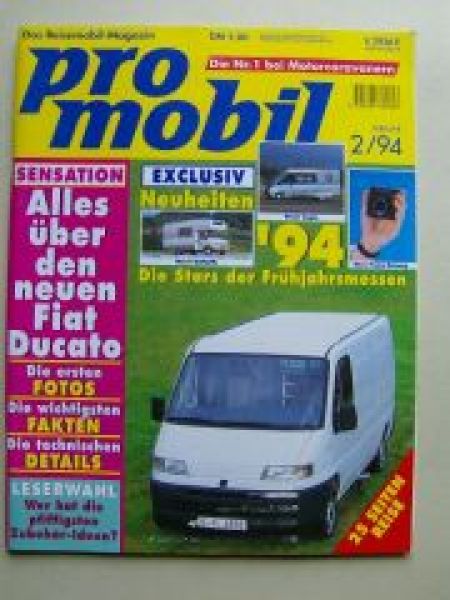 pro mobil 2/1994 Eura 650, LMC Liberty 6400, Simson St.Moritz T4