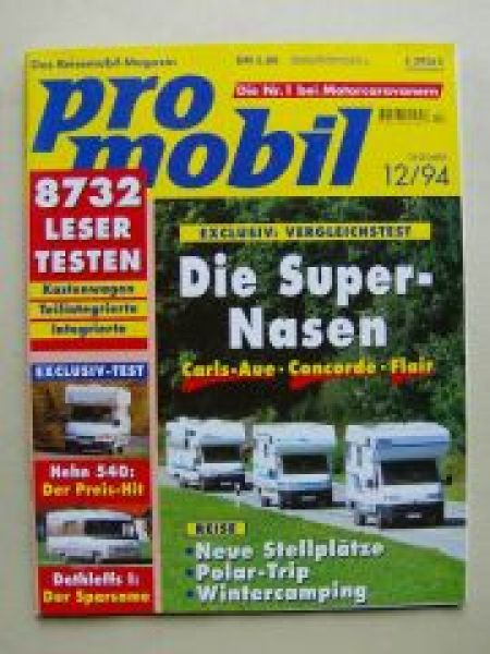 pro mobil 12/1994 Carls-Aue, Concorde & Flair im Vergleich