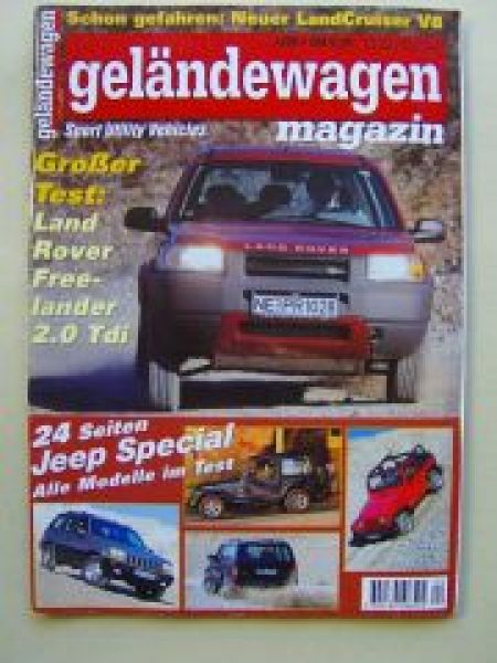 geländewagen magazin 4/1998 Freelander 20TDI,Jeep Special