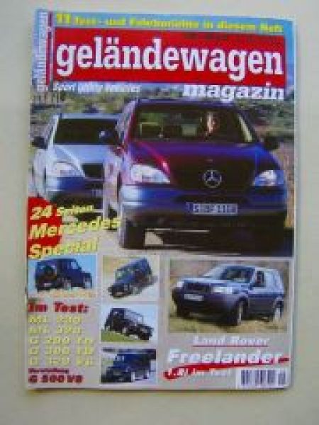geländewagen magazin 5/1998 M-Klasse,G290 G300 G500,Freelander