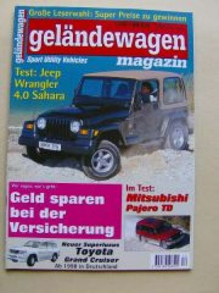 geländewagen 12/1997 Jeep Wrangler 4.0Sahara,Pajero TD