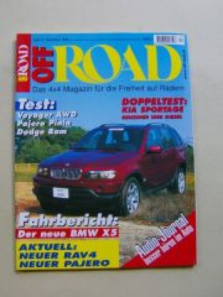 Off Road 12/1999 Voyager AWD,Pinin,Dodge Ram,X5 E53,RAV4