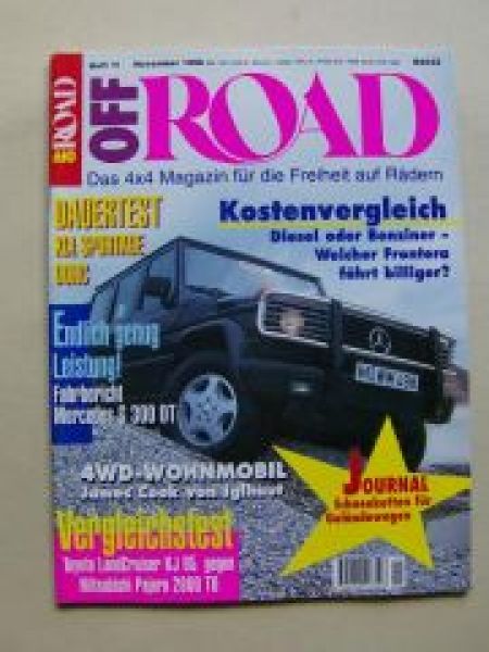 Off Road 11/1996 G300 DT, Opel Frontera,Kia Sportage im Dauertes