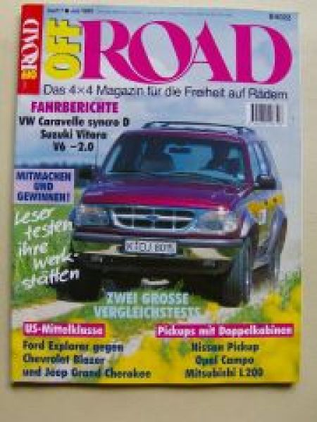 Off Road 7/1995 VW Caravelle T4 syncro D,L200,Campo,Vitara V6 2.