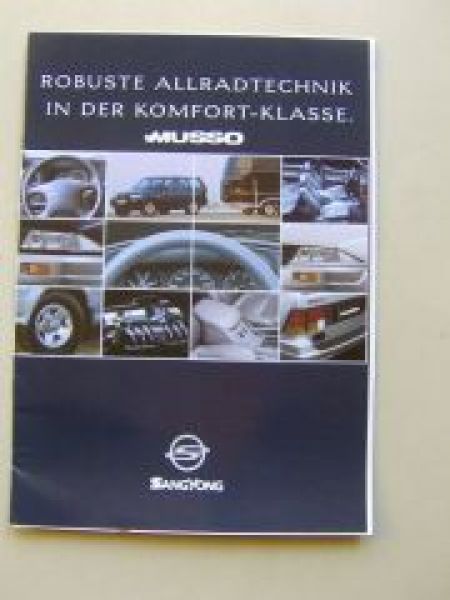 Dawoo Musso Prospekt +Preisliste Juni 1998 NEU