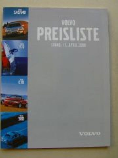 Volvo 15.April 2000 S40/V40 V70 C70 S80
