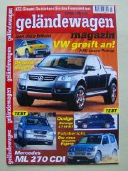 geländewagen magazin 3/2000 VW AAC, Dodge Durango 4.7V8 SLT