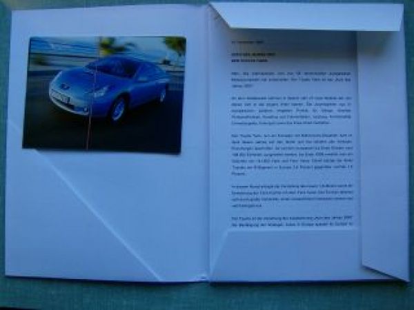 Toyota Pressemappe Celica Yaris Verso 1999 +Fotos