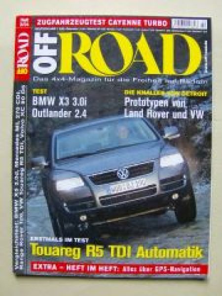 Off Road 2/2004 X3 3.0i E83, Outlander 2.4, Touareg R5TDI