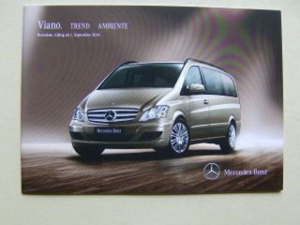 Mercedes Benz Viano Trend Ambiente Januar 2010 +Preisliste