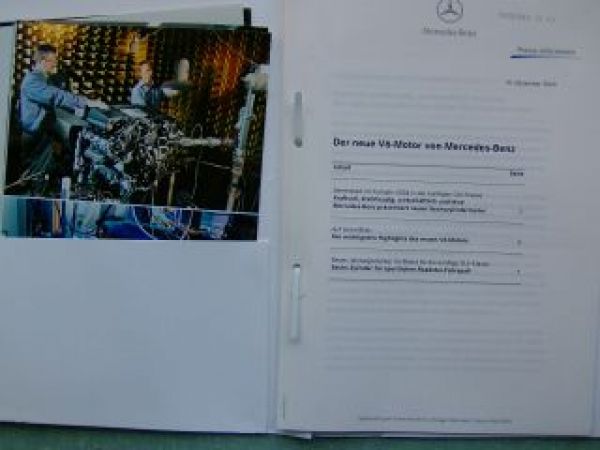 Mercedes Benz Pressemappe Neue V6 Motor 2003