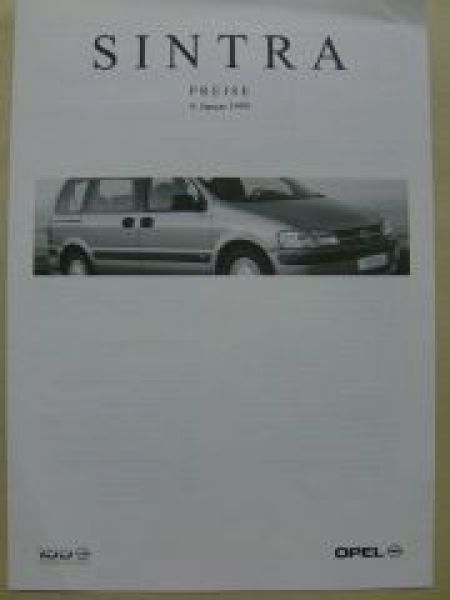Opel Sintra 4.Januar 1999 NEU