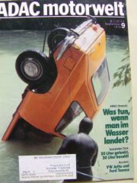 ADAC motorwelt September 1979 VW Jetta,Ford Taunus,R14 TS