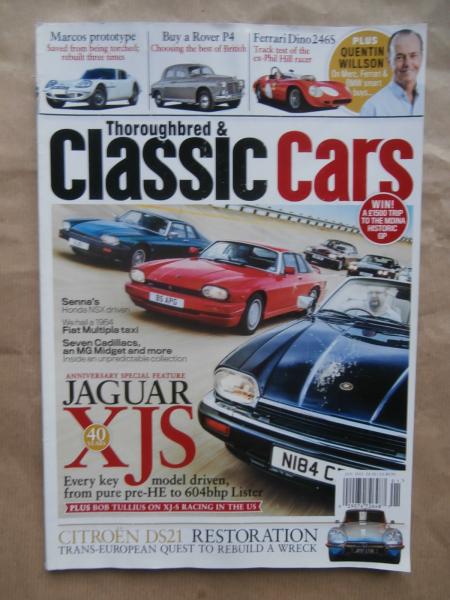 Thoroughbred & Classic Cars 1/2015 Marcos prototype, Ferrari Dino 246S, Rover P4, Jaguar XJS Special Anniversary,