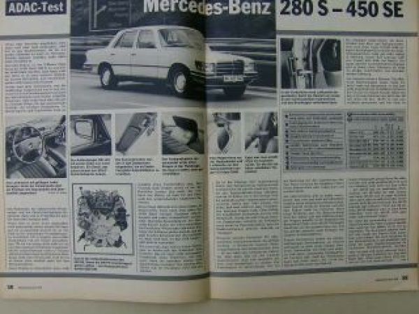ADAC motorwelt September 1973 Mercedes Benz 350SE W116