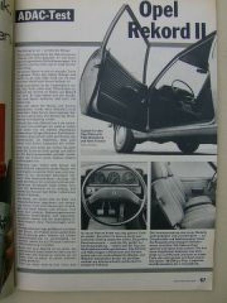 ADAC motorwelt Mai 1972 Opel Rekord2, Fiat 128, NSU 1200