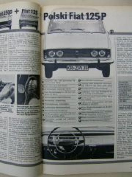 ADAC motorwelt November 1972 Polski Fiat 125p,Audi 100