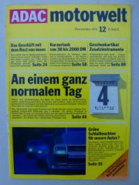 ADAC motorwelt Dezember 1972 Peugeot 104 vs. Renault 5 TL