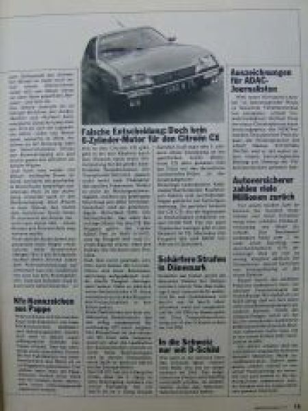 ADAC motorwelt Juli 1977 Citroen CX GTI, Saab 96 L Super