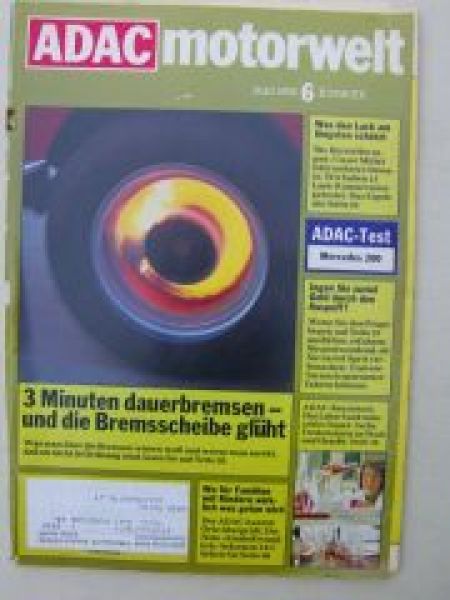 ADAC motorwelt Juni 1976 Mercedes 200 W123